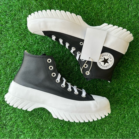 Converse Black and White High-Top Platforms - Picture 2 of 8
